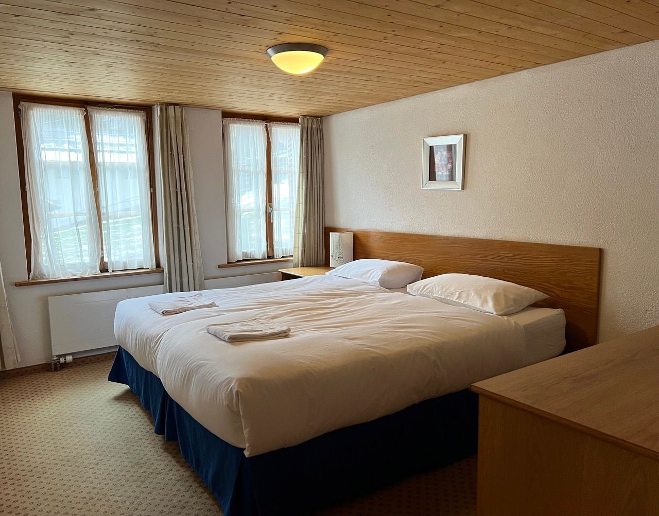 Twin room with waterfall view